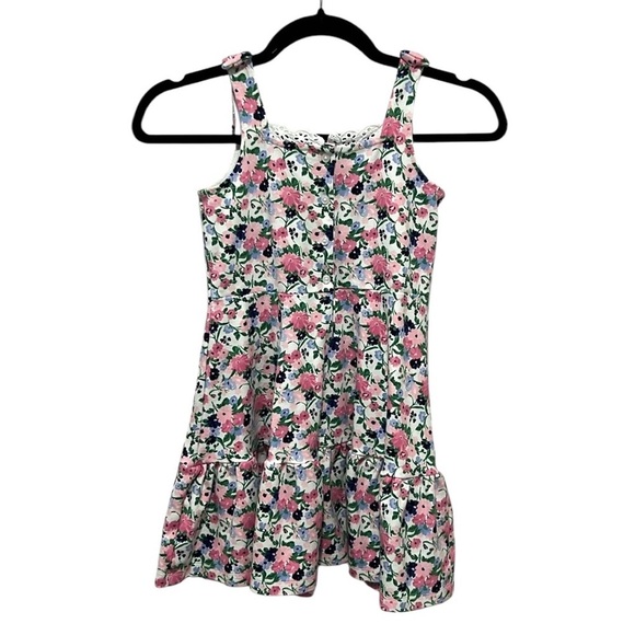 Janie & Jack girls floral tank bow sleeve dress size 8 NWOT - Picture 1 of 9